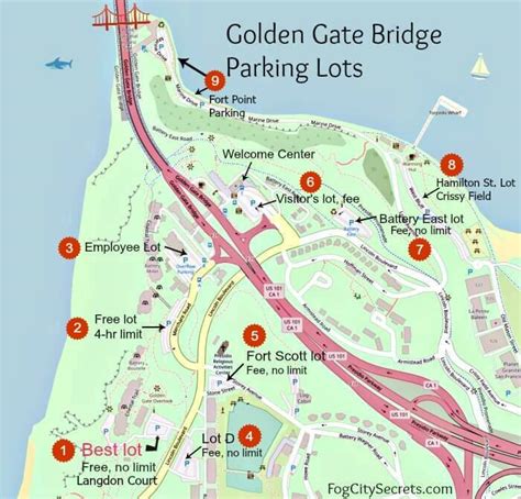 golden gate bridge sightseeing map